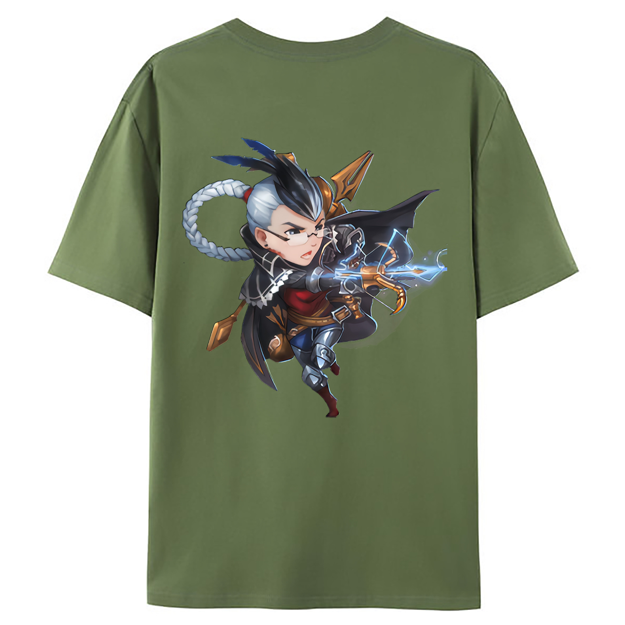 （画像用） リーグ・オブ・レジェンド League of Legends LOL 綿100％ メンズ半袖Tシャツ（バックプリント） 通気性